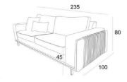 Picture of Dante 3 Seater Sofa Bed