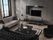 Picture of  Kelly Living Room Collection Black&Grey&Cream