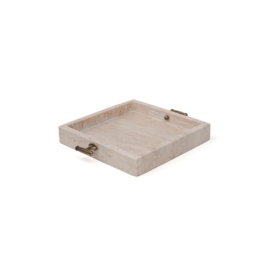 Picture of Marble Decorative Tray with Metal Handle