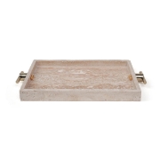 Picture of Marble Decorative Tray with Metal Handle