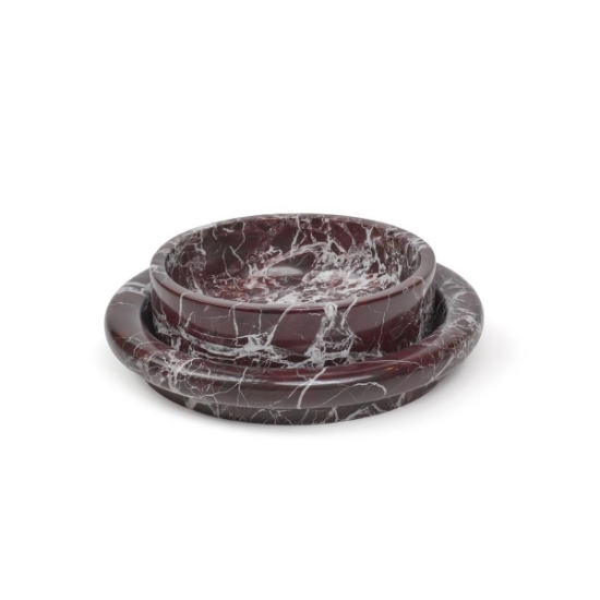 Picture of Claret Red Marble Decorative Plate