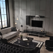 Picture of Kelly Living Room Collection Black&Grey&Cream